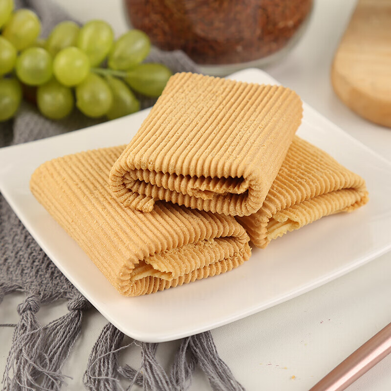 虎钢馋手工鸡蛋卷童年怀旧原味蛋卷老式蛋卷传统儿时零食500g散装蛋卷