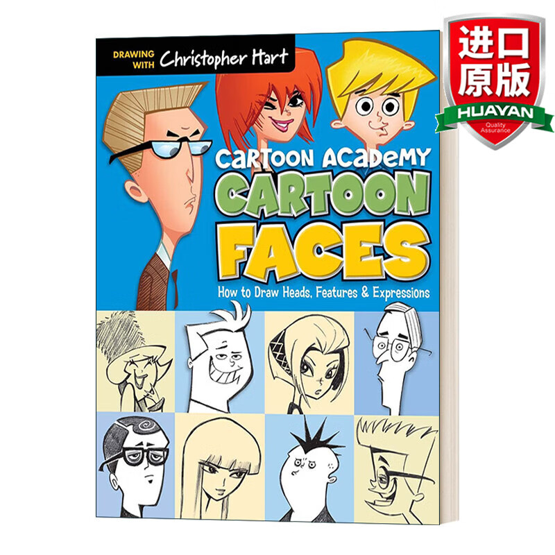 英文原版 卡通学院 绘制卡通人脸 cartoon face 英文版 进口英语原版