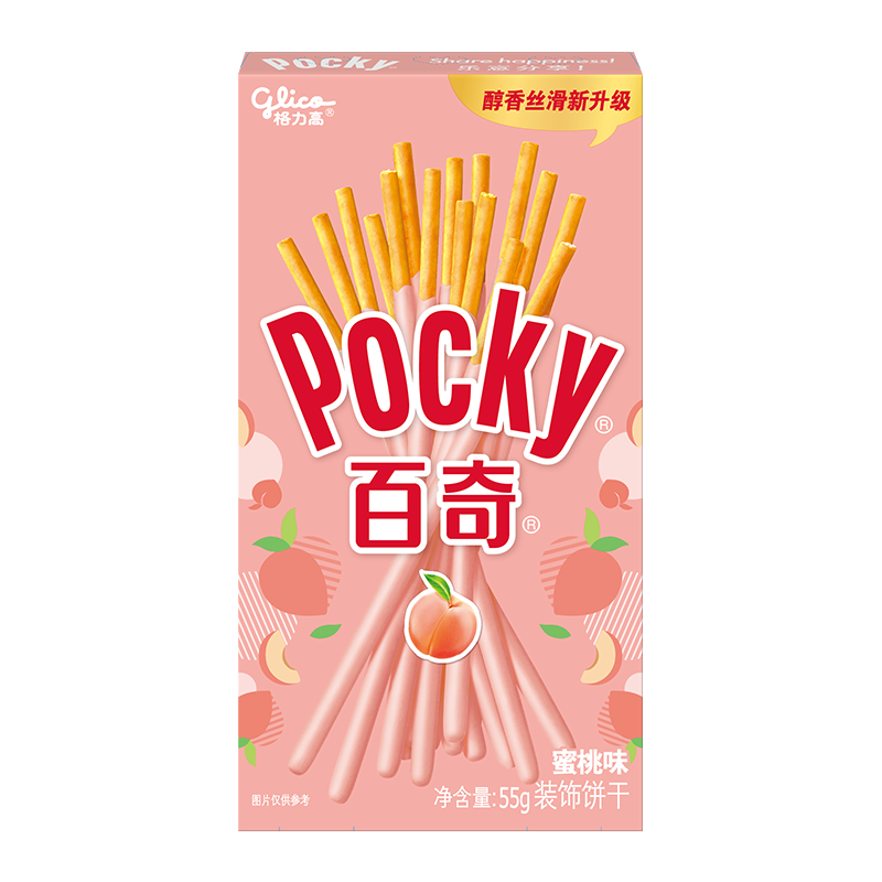 Pocky 百奇 装饰饼干 蜜桃味 55g