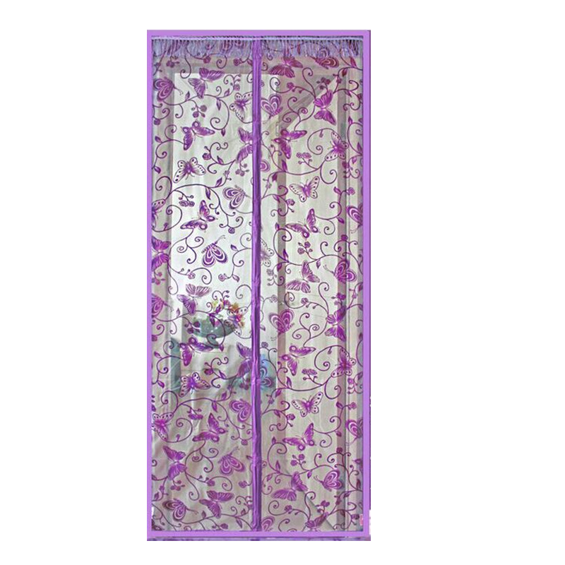 古达夏季防蚊门帘磁性魔术贴隔断高档纱门纱窗帘家用自吸磁铁对吸蚊帐 福字刺绣 (免打孔不掉落) 95宽210高