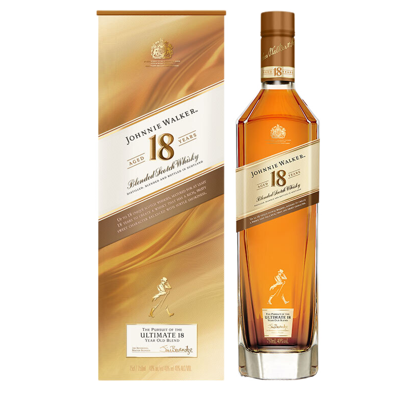 帝亚吉欧 尊尼获加(Johnnie Walker) 18年 调和型苏格兰进口 威士忌 洋酒750ml