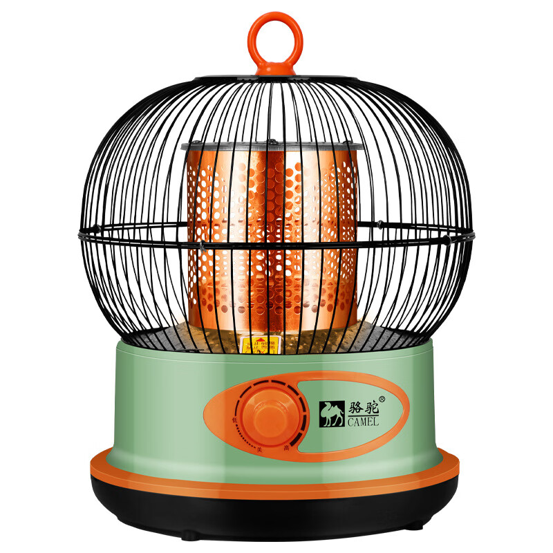 皓彩 速热型取暖器家用节能电暖器烤火器桌下办公室小型小太阳电暖脚器 绿色碳晶盘发热【两档调温】短线