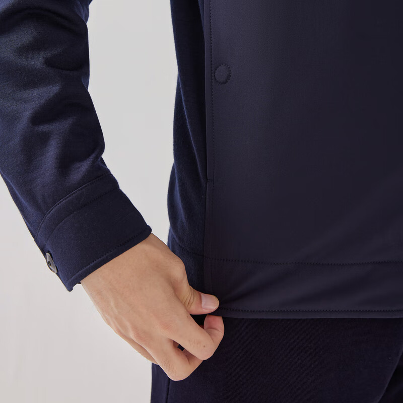 MAYOR男装藏青翻领针织袖单茄克MJJK47719F6A 藏青 M (170/92A)