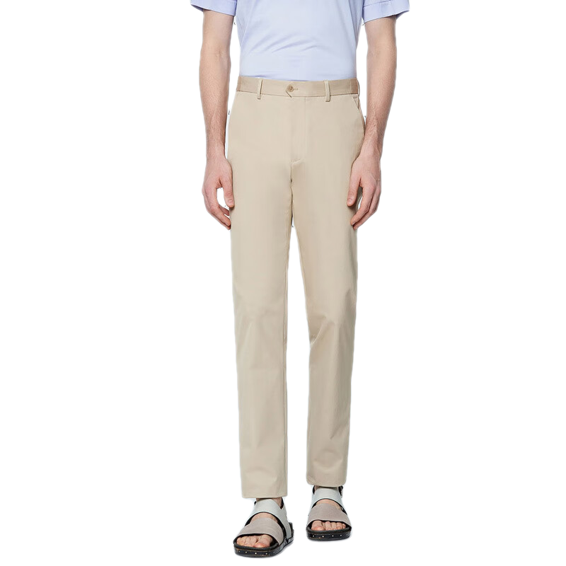 PORTS寶姿男裝夏季直筒休閑褲修身卡其色長褲MN8P001GWC046 卡其色 36