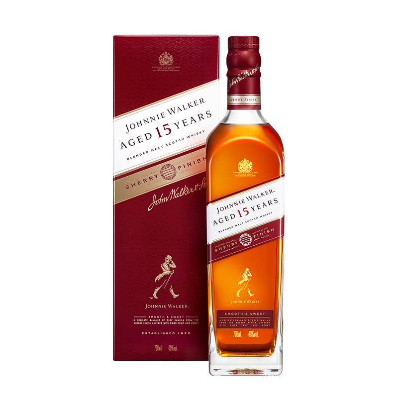 JOHNNIE WALKER 尊尼获加 15年 雪莉 苏格兰 调和威士忌 40%vol 700ml