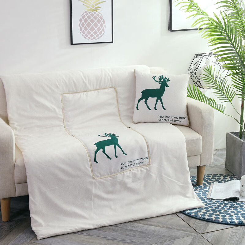 GISAEV车载抱枕被子两用沙发办公室多功能头枕腰靠抱枕被折叠空调被靠枕 抱枕 眼镜猫 1个 1个 40X40展开100*150