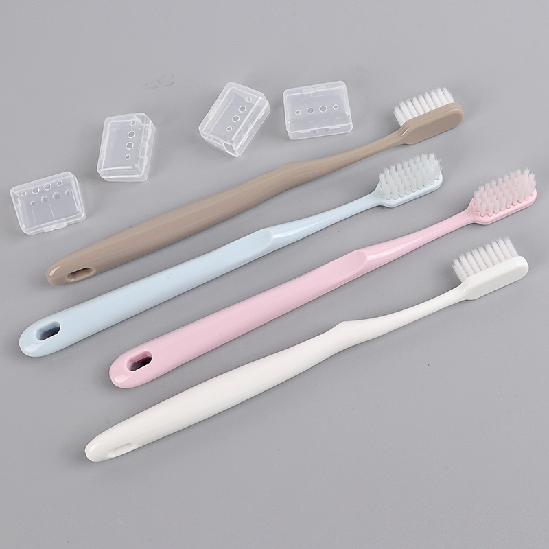 RAOYI高密宽头软毛牙刷护龈敏感牙龈专用牙刷 马卡龙护龈软毛* 8支