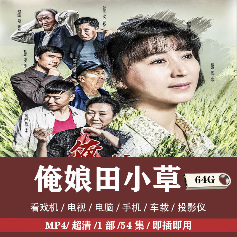 法玛奇俺娘田小草电视剧u盘闫学晶经典怀旧车载老人看戏机优盘 64G俺娘田小草54集