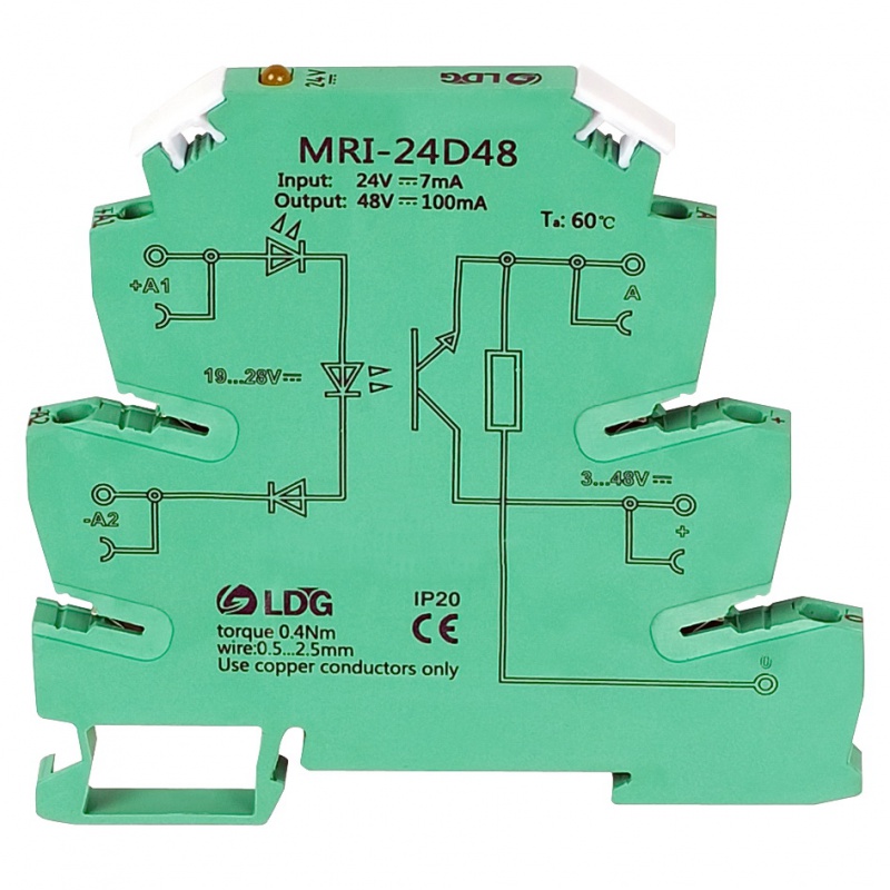 MRI-24D48光耦继电器24V光电耦合继电器光耦隔离模块
