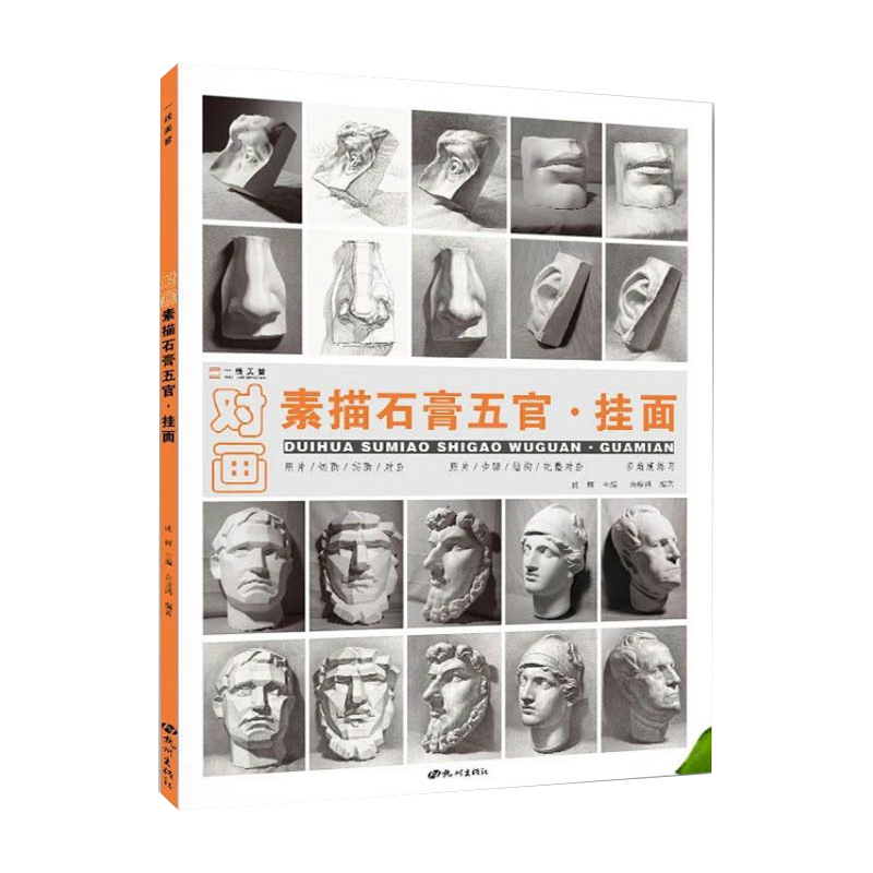 对画素描石膏五官挂面2023一线教学成辉余峻鸿结构步骤完整稿対画临摹