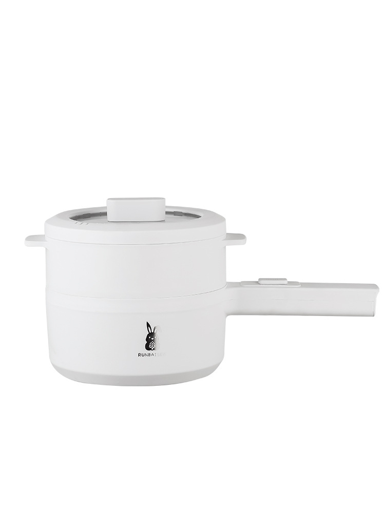 优凡优品 家用小电锅小白锅 电煮锅陶瓷不粘长柄锅多功能电火锅宿舍锅