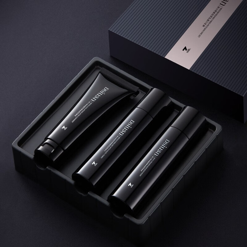 蒂诗颜洗面奶男士套装礼盒控油收缩毛孔洁面乳三件套五件套盒 三件套