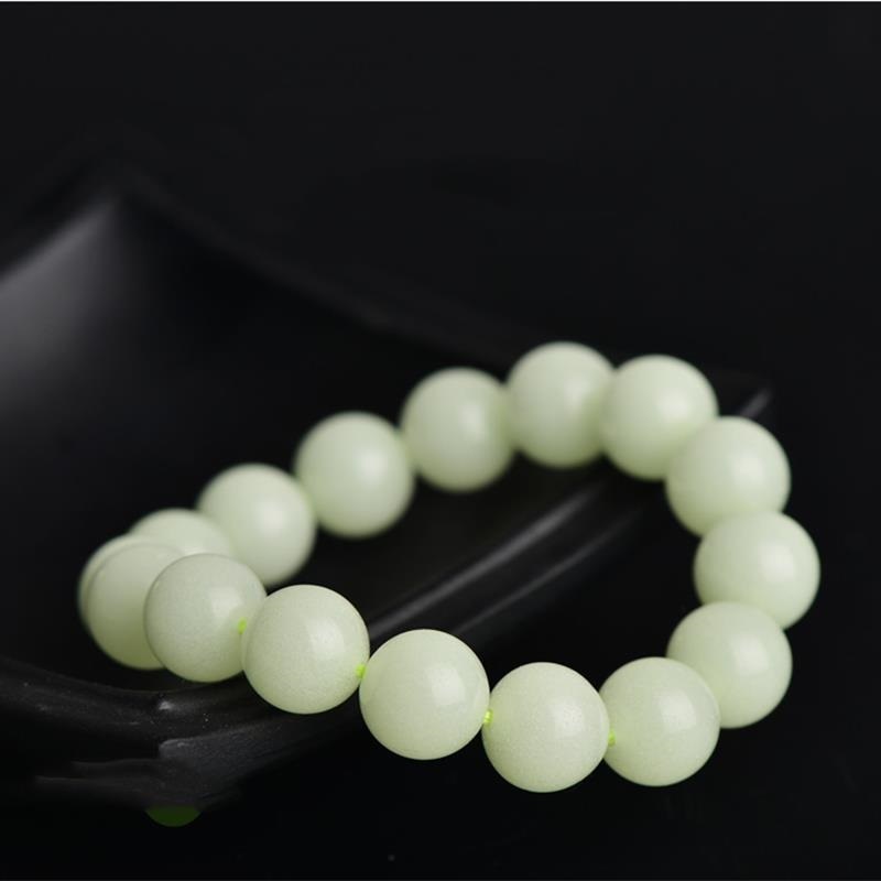 湦水饰阁             夜光石手链发光首饰萤石夜光石夜明珠手串礼物
