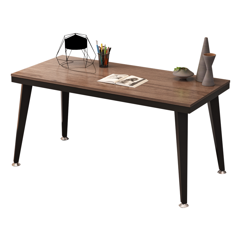 凡社 电脑桌 台式家用学习书桌 美式工业风办公电脑桌子 100*50cm黑架FZ1BX2