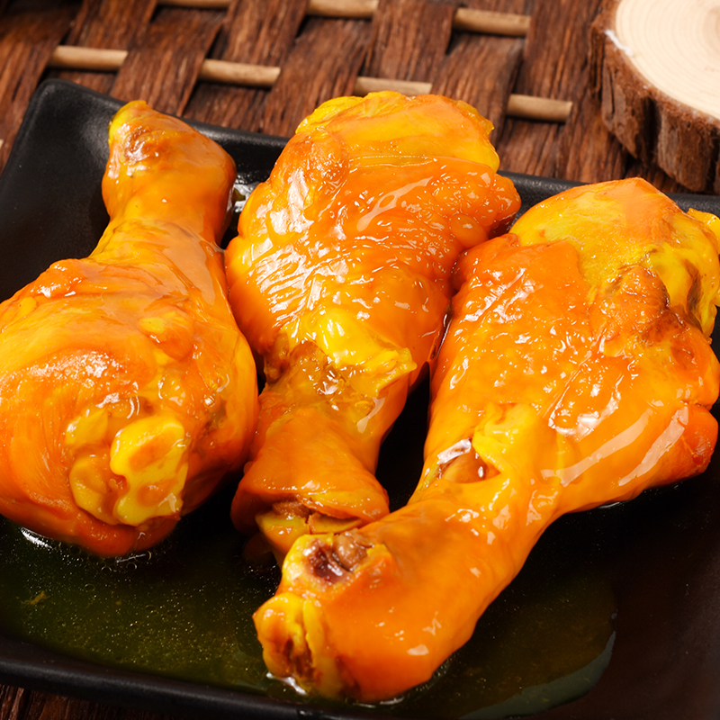 虎钢馋盐焗鸡腿90g客享来大鸡腿肉卤味零食品即食真空包装休闲办 5个