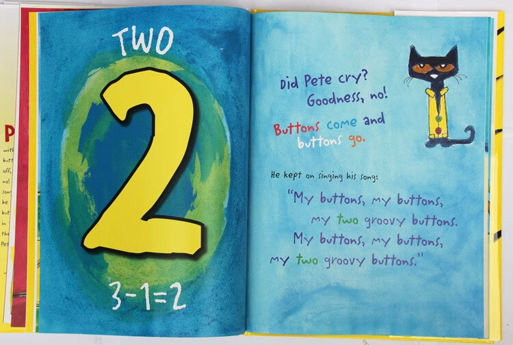 英文原版绘本pete The Cat And His Four Groovy Buttons 皮特猫系列儿童故事图画书吴敏兰书单 英文原版绘本 虎窝购