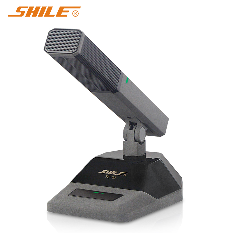 狮乐（SHILE）会议室有线话筒独立单支接功放调音台用 电容心型指向桌面鹅颈麦克风方管短杆 YE-02