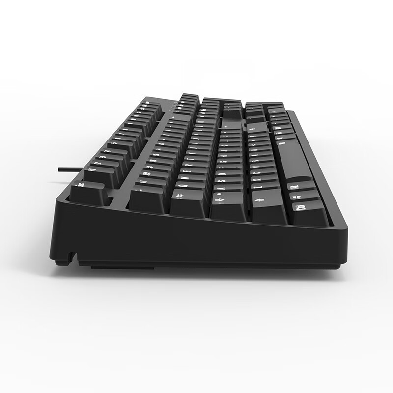 GANSS高斯GS87C/GS104C机械键盘87/104键樱桃轴背光机械键盘宏定义游戏办公电脑键盘 104C黑色 104键【白光版】 樱桃红轴