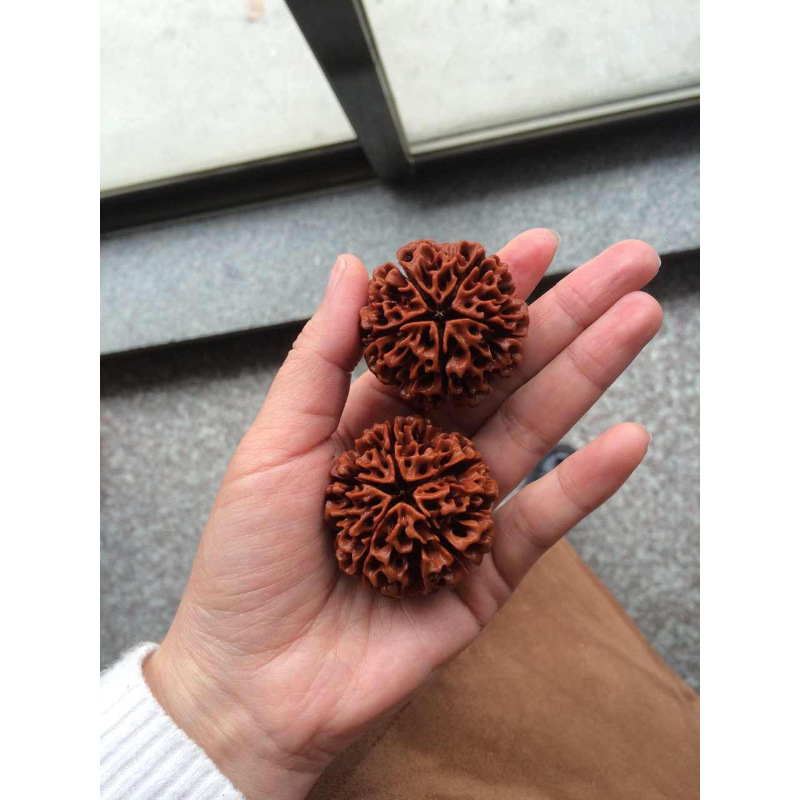 印尼超大金刚菩提子五瓣落地红30 40 mm文玩佛珠保健球 一对35mm左右