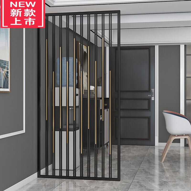 屏风隔断 轻奢铁艺隔断客厅创意镂空玄关装饰网红金属简约现代不锈钢