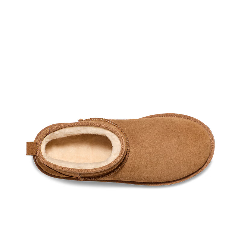 UGG秋季男女同款舒适纯色基础款短筒靴时尚休闲雪地靴1166732 CHE | 栗色 38