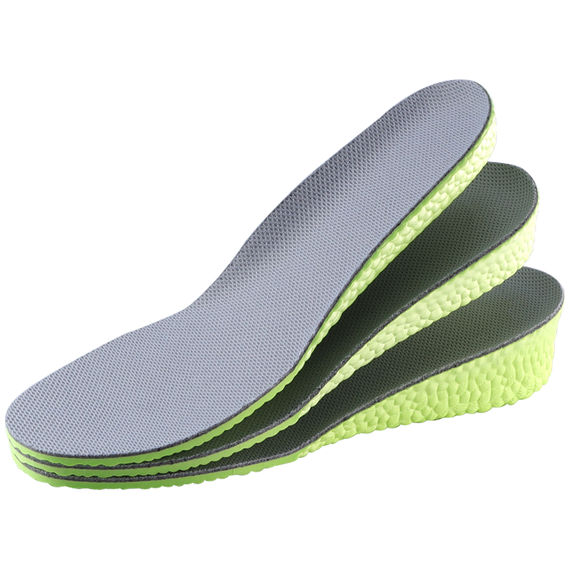步云增高鞋垫男软弹踩屎感减震耐穿吸汗透气艾草防臭高弹气垫运动鞋垫 舒适增高2.5cm-2双装 41-42