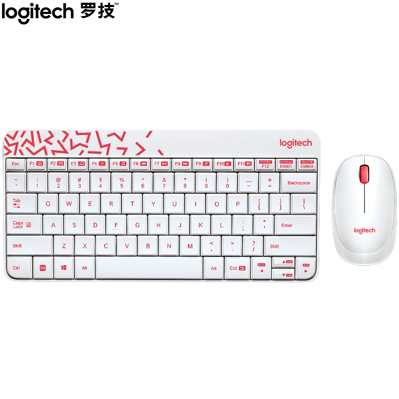 罗技（Logitech）MK240 Nano 键鼠套装 无线键鼠套装 办公键鼠套装 白色  带无线2.4G接收器