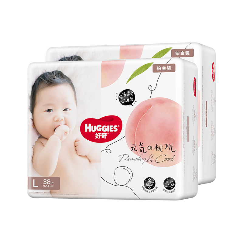 ���棨Huggies�� �����մ����װֽ���С�ҿ� Ӥ����ʪ�����׶���ˬ����͸�� L76Ƭ ֽ��� ��9-14kg��