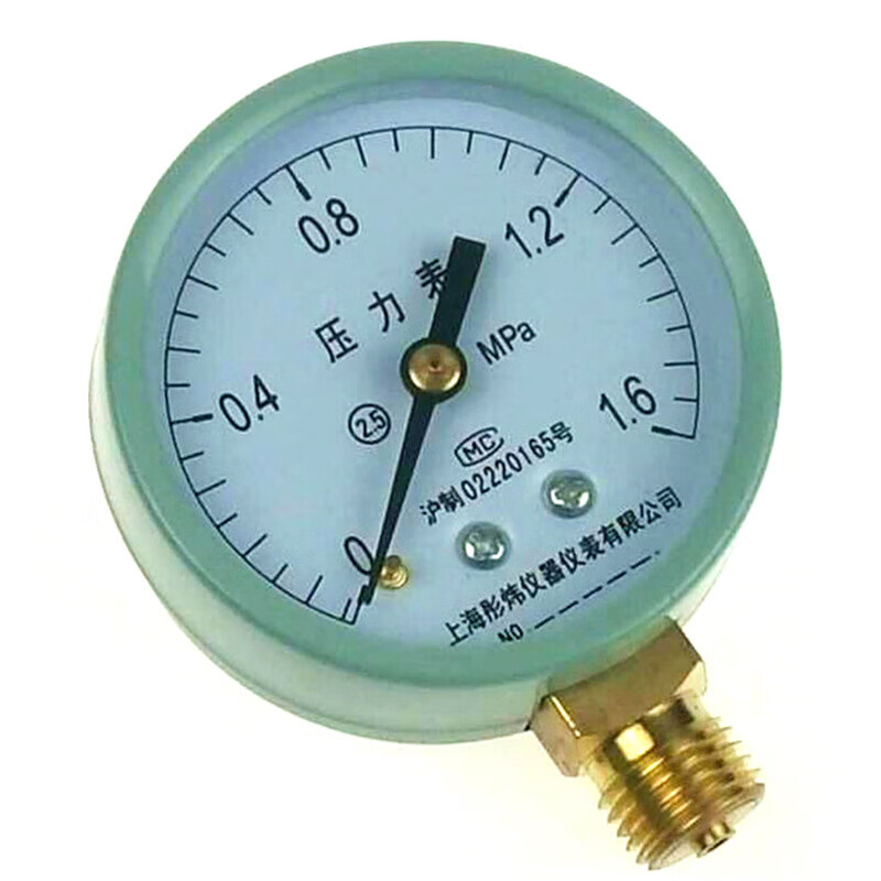 施韵令y60地暖打压表空压表0612516mpa自来水打压地暖压力表 0-0.