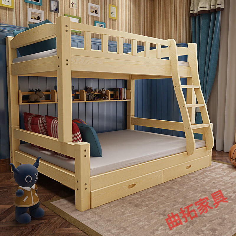 厢柔塌 实木床上下床高低床母子床双层床上下实木床上下铺 实木上下床