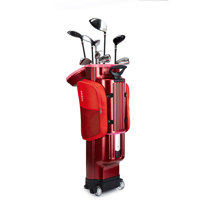 aksen奥凯盛高尔夫球拉杆箱球杆拉箱护杆箱时尚高端球杆行李箱 红色