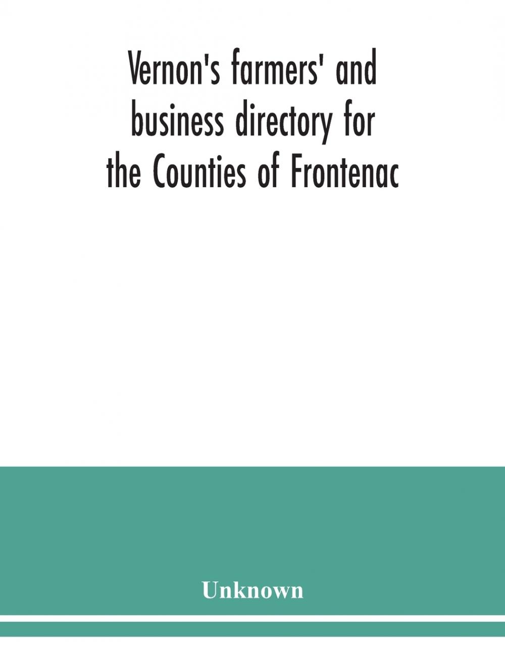印刷】vernon s farmers  and business directory for the counties