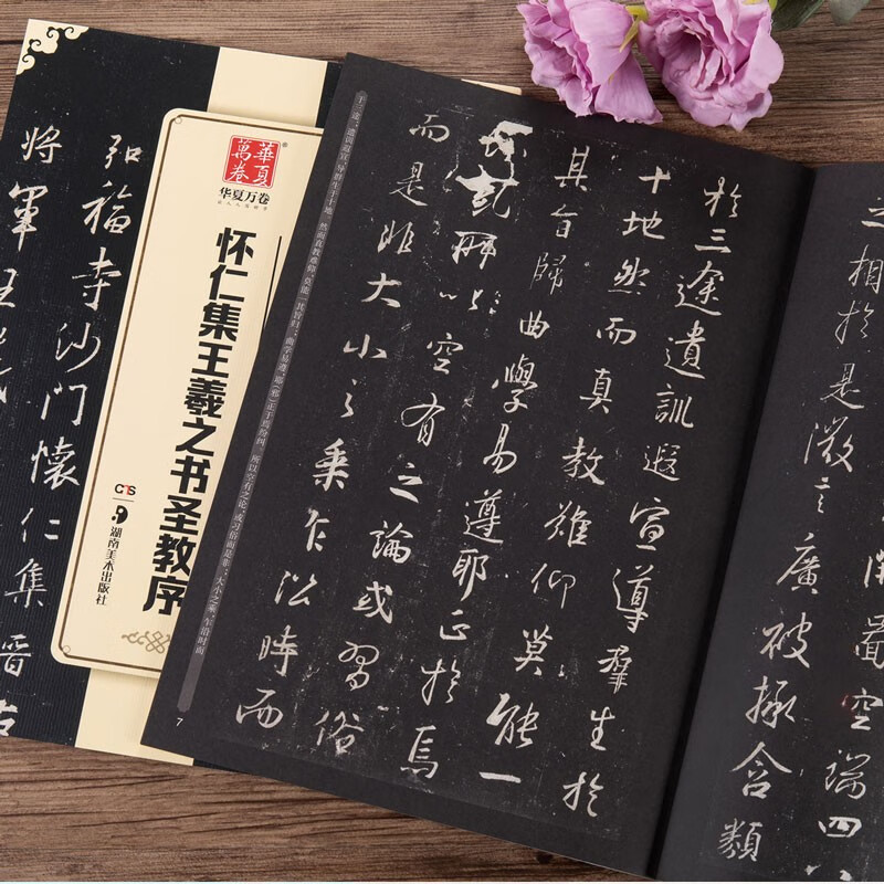 怀仁集王羲之书圣教序 中国书法传世碑帖精品 集王圣教序行书书法毛笔字帖 附简体旁注 湖南美术出版社