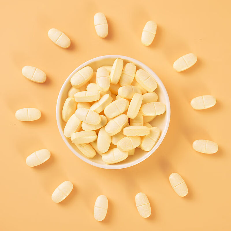 屿毅多重维他命片 咀嚼片 维他命c咀嚼片 压片糖果 60片/瓶(甜橙味)