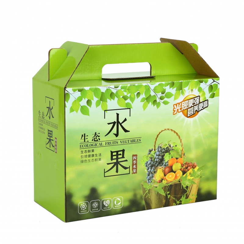 礼盒空盒子包装盒批发苹果礼品包装盒箱子过节送礼水果干货 墨绿色