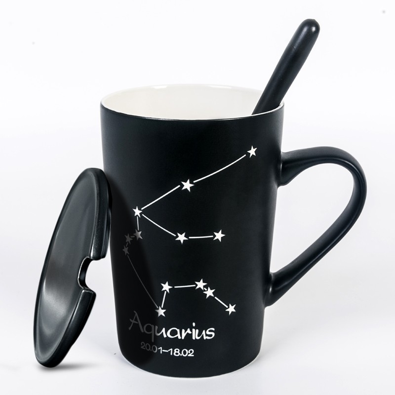 马克咖啡杯陶瓷水瓶座水杯杯男家用大容量陶瓷/马克杯