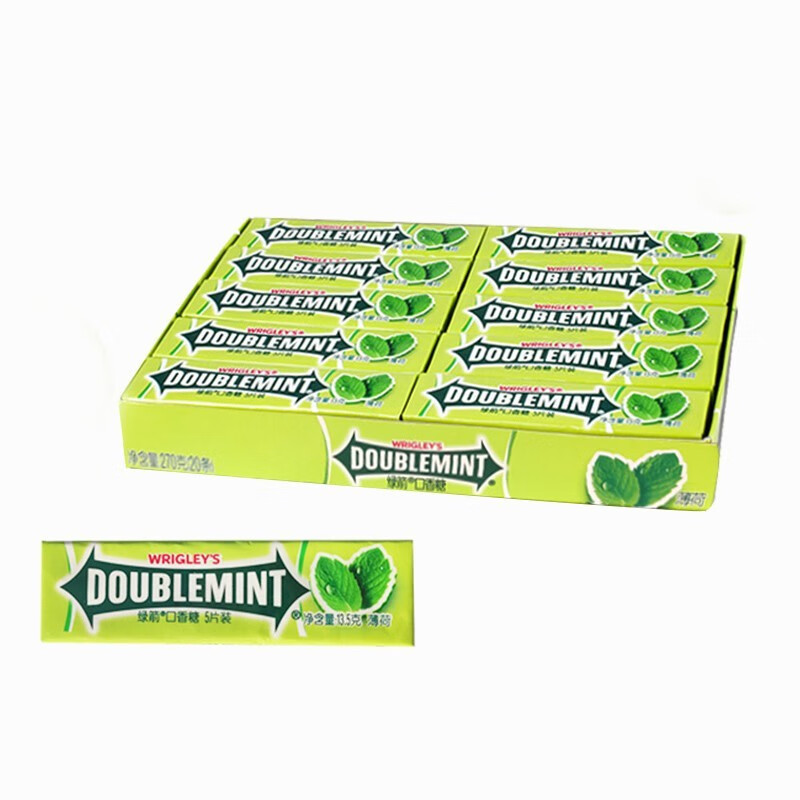 绿箭 口香糖 原味薄荷味 5片装*10条