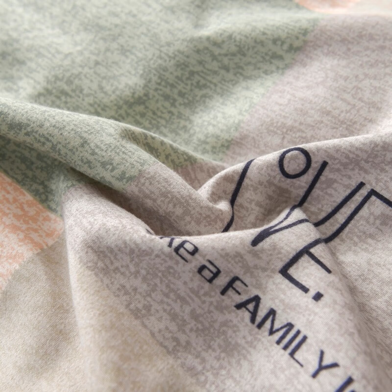 多兰诗(Duolanshi)春秋磨毛四件套 斜纹印花卡通套件被套床单宿舍四季床上四件套 方格日记 2.0米 床单款 /被套200*230 四件套