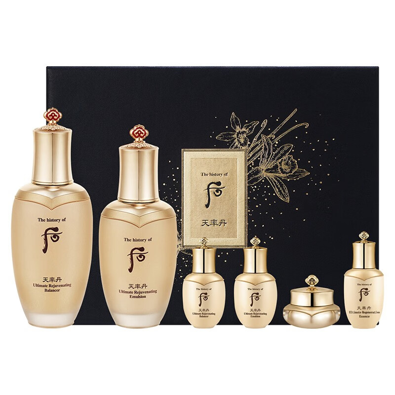 韩国进口 后whoo 天率丹6件套328ml(滋养水 滋养乳 面霜 精华)京仓