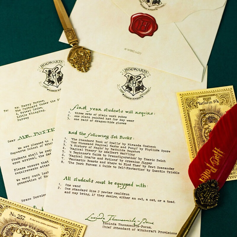 哈利·波特(harry potter)20封哈利波特周边入学信霍格沃兹录取通知书