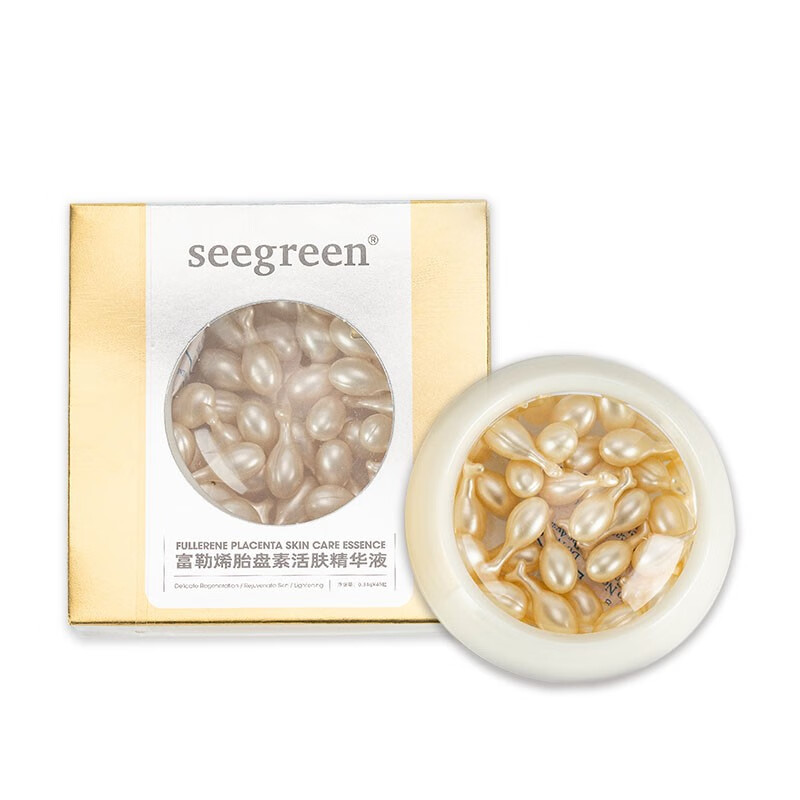 seegreen富勒烯胎盘素活肤精华液小鸡腿紧致提拉修护保湿富勒烯精华 精华液3盒【120粒】