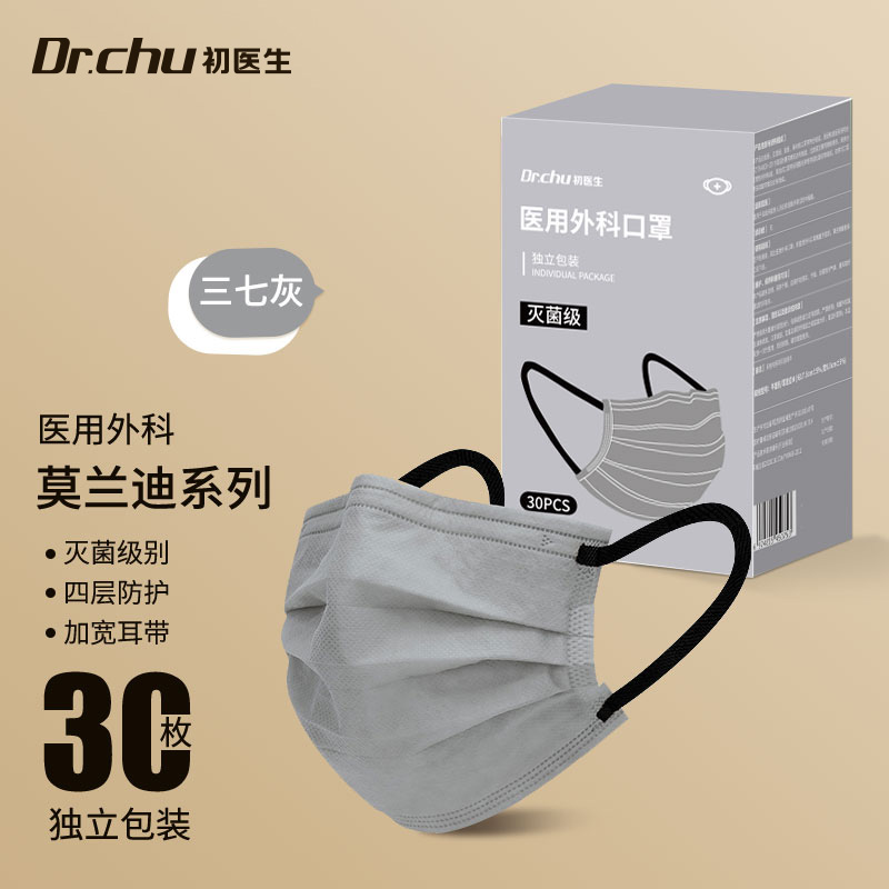 Dr.Chu初医生品牌彩色灭菌防护口罩价格历史及评测