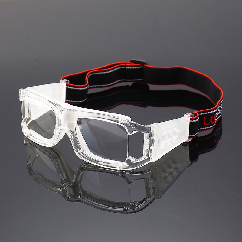 路迪森篮球眼镜运动近视眼镜 男专业打球护眼镜抗摔防撞击眼镜架 配近视足球眼镜框 打羽毛球眼镜女 近视镜（双眼-200）留言颜色