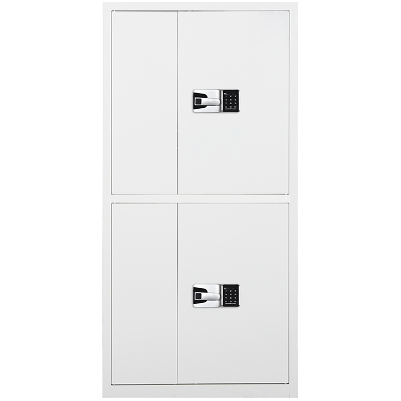 炎恩密码柜文件柜加厚电子保密柜指纹锁办公柜铁皮保险柜档案柜资料柜 纯色 白色通体密码锁 1850*900*420