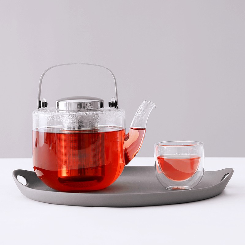 VIVA scandinavia 耐热玻璃茶壶可加热泡茶壶水壶大号耐热沏茶壶带过滤花茶茶具 小熊大号单壶1只 1.2L【V37901】