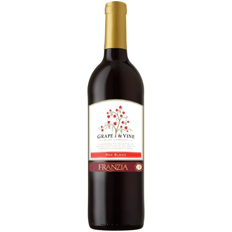 加州乐事柔顺系列半干红葡萄酒 750ml单瓶装 美国进口红酒