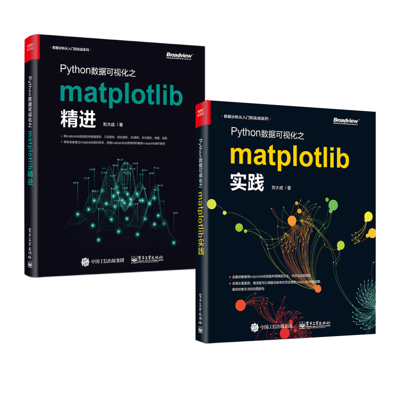 Python数据可视化之matplotlib实践+精进（京东套装2册）封面