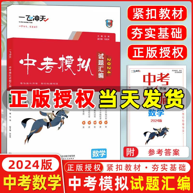 【科目可选】2024版一飞冲天中考模拟试题汇编语文数学英语物理化学历史道法天津2024一飞冲天中考真题模拟训练九年级中考总复习 【2024】中考汇编 数学属于什么档次？