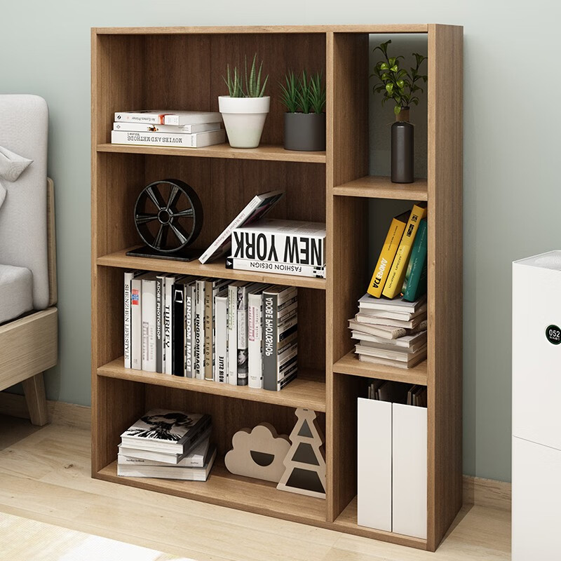 木以成居书架落地简约置物架客厅卧室自由组合简易木质储物收纳架四层