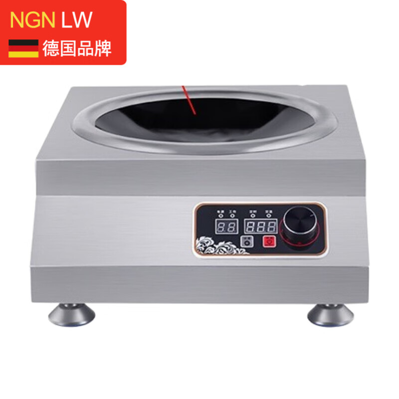 NGNLW 商用平面矮汤炉双头380v电磁炉6000w电灶熬汤卤肉大功率电磁灶8kw 微晶板30CM220V